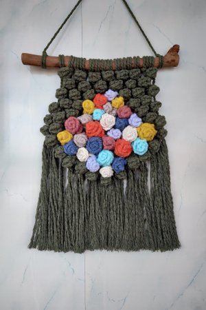 Робота Макраме квіткове панно