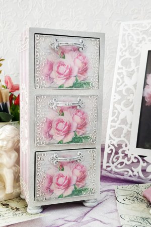 Работа Комод шкатулка органайзер "Париж винтаж"