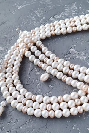 Робота Комплект  з натуральних перлів високого класу у сріблі