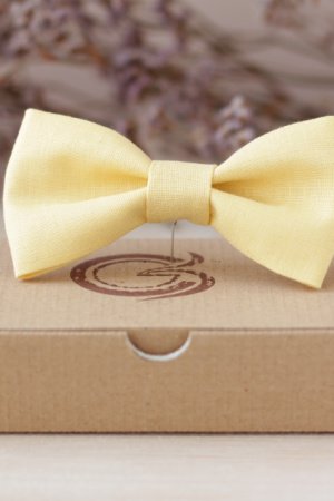 Работа Бабочка светло-желтый (лен)