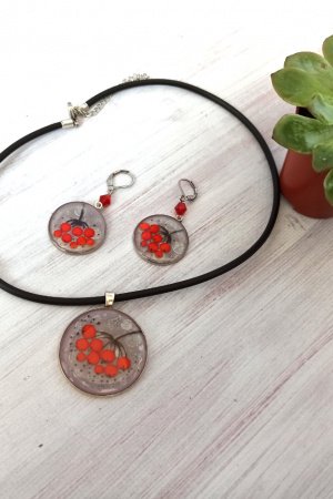 Работа Набор украшений "Рябина"