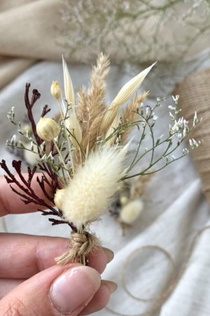 Работа Бутоньерки из сухоцветов, свадебные бутоньерки