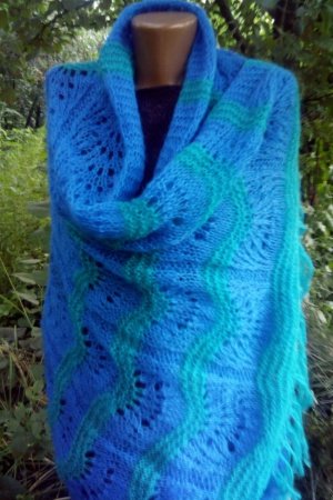 Работа палантин вязаный