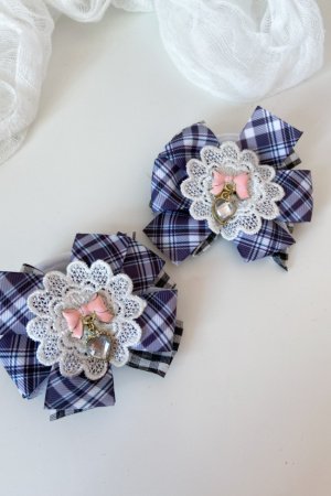 Робота Шкільні бантики на резинці сині 7