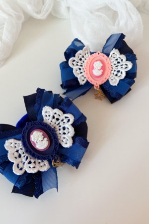 Робота Шкільні бантики на резинці сині 8