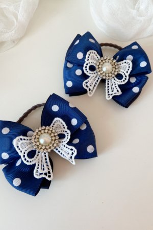 Робота Шкільні бантики на резинці сині  8 