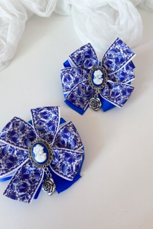 Робота Шкільні бантики на резинці сині 9 