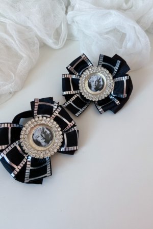 Робота Шкільні бантики на резинці чорні 6