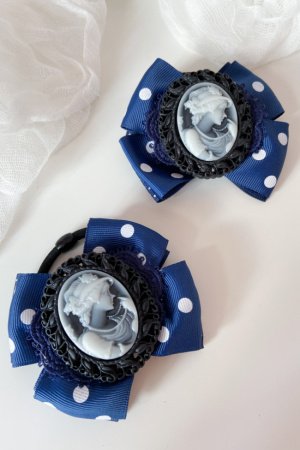 Робота Шкільні бантики на резинці сині 13