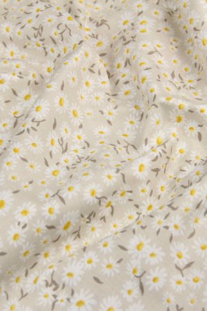 Робота Тканина бавовна ромашка на бежевому