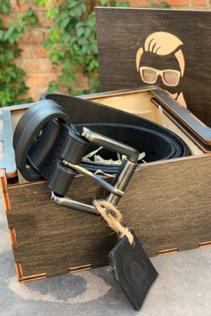 Работа Ремень мужской в подарочной коробке "бородач"