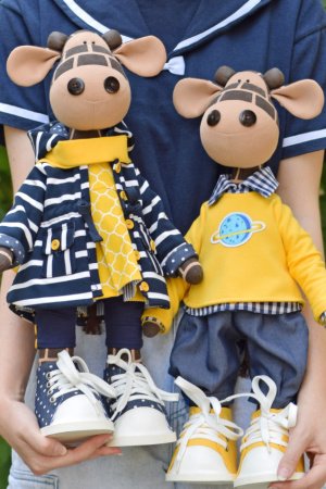 Работа текстильные жирафы