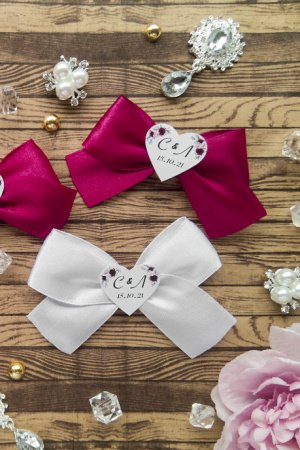 Робота Бутоньєрки з ініціалами для гостей на весілля арт. 0115