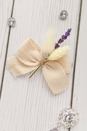 Робота Бутоньєрки гостям на весілля з сухоцвітами арт. 0112