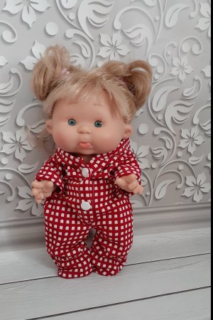 Работа Одежда для пупса Нинес донил 26 см. Комбинезон трикотажный