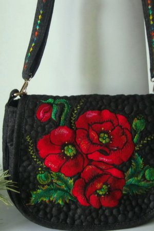 Робота ЧЕРВОНІ МАКИ сумка вишита