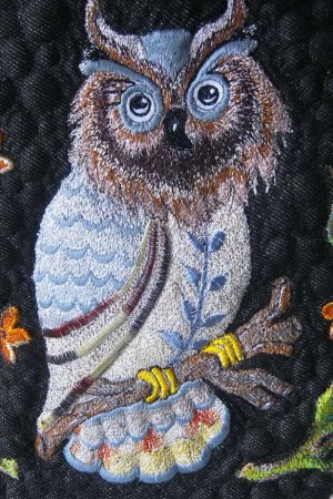 Работа СОВА вышитая сумка