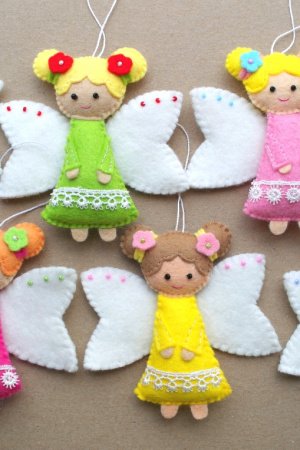 Работа феечки подвесные разноцветные (Yasia toys дизайн)