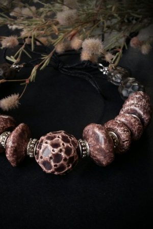 Работа Ожерелье Черничный коктейль из керамики ручной работы