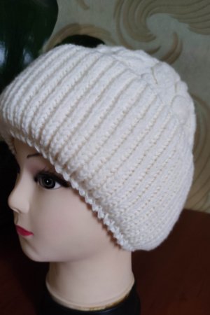 Робота шапка біла меринос