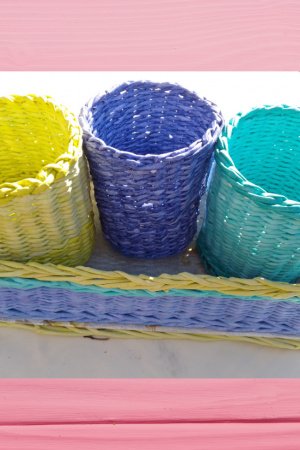 Робота Плетені підставка зі склянками