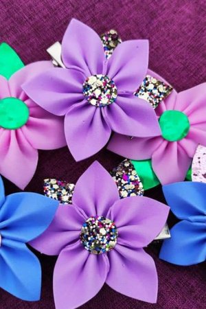 Работа Заколки с фоамирану