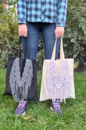 Работа Макраме шопер 