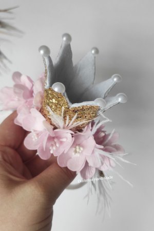 Работа Повязка корона с перьями