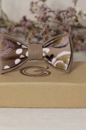 Работа Галстук-бабочка капучино «Акварель»