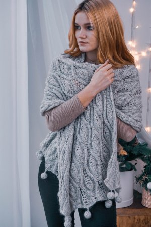 Работа Шарф Зимний сад