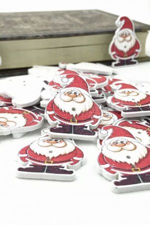 Робота Ґудзики Санта Клаус дерев'яні