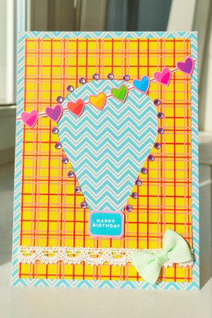 Работа Открытка "Воздушный шар в День Рождение"