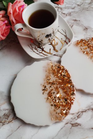 Робота Підстаканники білий з золотом