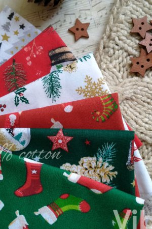 Работа Набор французского новогоднего хлопка 6шт.