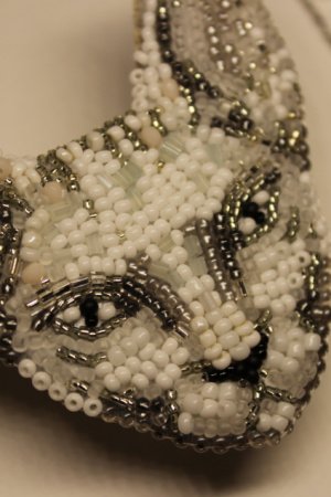 Работа Брошь из бисера "Кошка"