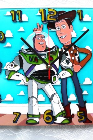 Робота Вітражний настінний годинник Історія іграшок