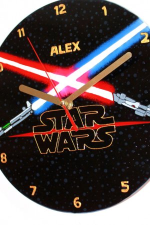 Работа Витражная настенные часы Звездные войны