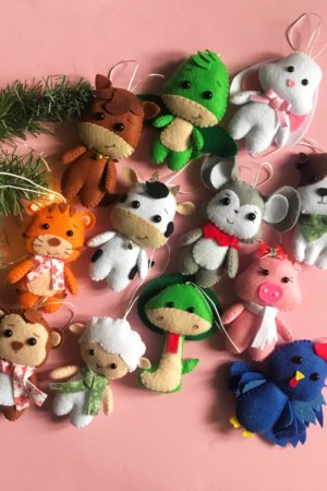 Работа Новогодние игрушки «12 символов восточного гороскопа»