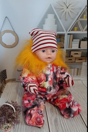 Робота Зимний комбинезон, шапка, рукавички для Беби Борн. 