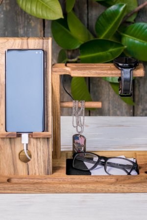 Работа Мужской органайзер для телефона и часов Samsung с логотипом