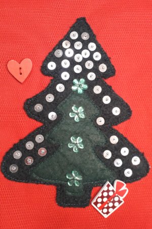 Робота Святкова шкарпетка з ялинками