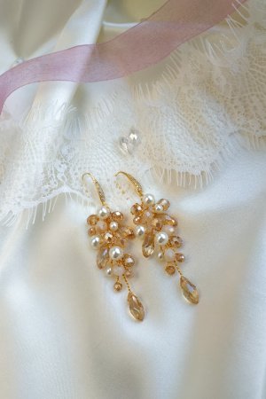 Работа Шикарные серьги на свадьбу, день рождения, новый год.