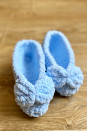 Работа Балетки небесного цвета для дома