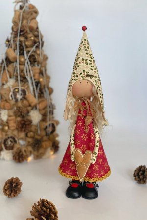 Робота Різдвяний Ангел, Текстильна Лялька-Ангел