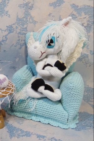 Работа Пегас вязаная крючком игрушка крыльями ангела ручной работы