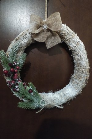 Работа Рождественский венок на дверь