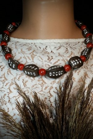 Работа Бусы Семена и рябина