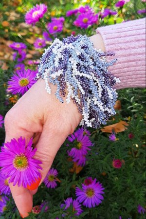 Робота Пухнастий браслет з бісера