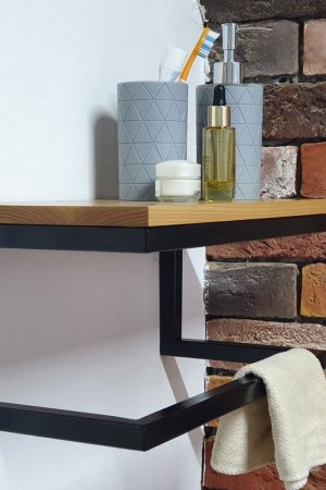 Работа Настенная полка в ванную комнату в стиле лофт S