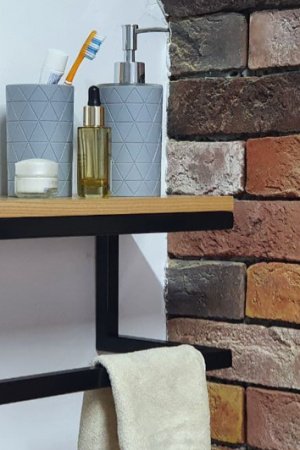 Работа Настенная полочка в ванную комнату в стиле лофт L